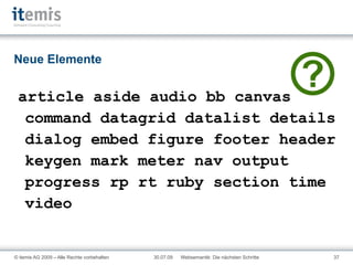 Mai 2007: Startpunkt zur Diskussion und Weiterentwicklung von HTML 
