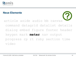 HTML5 <!DOCTYPE html> <html  xmlns="http://www.w3.org/1999/xhtml" lang="de" > <head> <meta charset="UTF-8"  / > <title>Kochbar</title> </head> <body> <p>Absatz </p> </body> </html> 