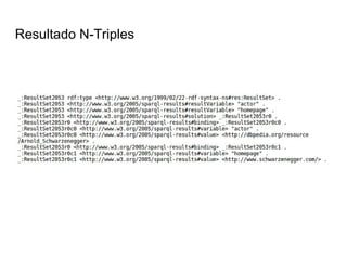 Resultado N-Triples
 