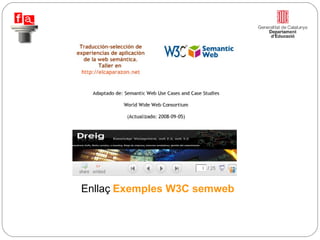 Enllaç   Exemples W3C semweb 