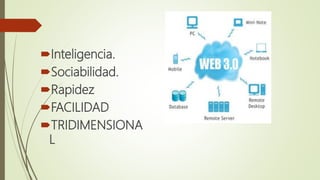 Inteligencia.
Sociabilidad.
Rapidez
FACILIDAD
TRIDIMENSIONA
L
 