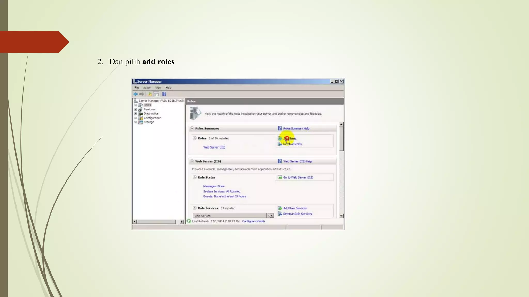 2. Dan pilih add roles
 