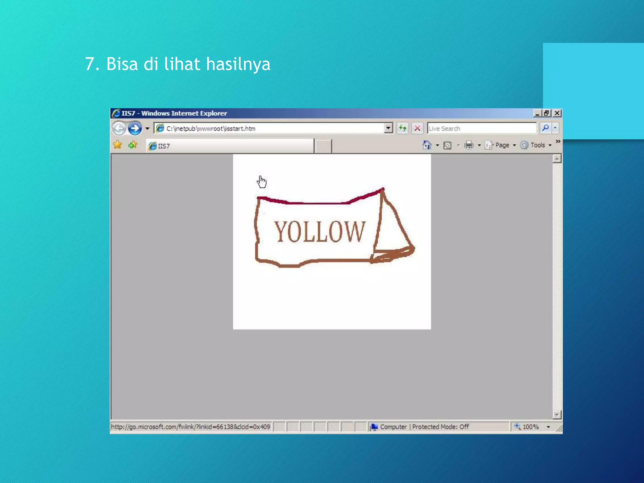 7. Bisa di lihat hasilnya
 