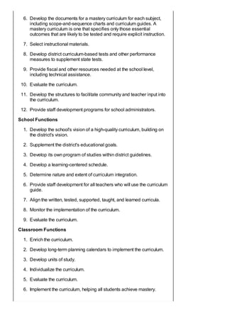 Thinking About Curriculum (ASCD) | PDF
