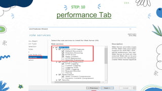 performance Tab
STEP: 10
 