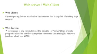 Web server hardware and software | PPTX