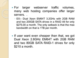 Web server hardware and software | PPTX