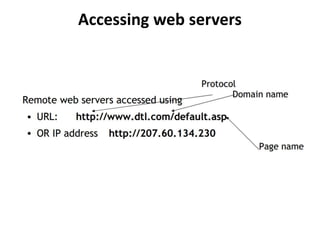 Accessing web servers
 