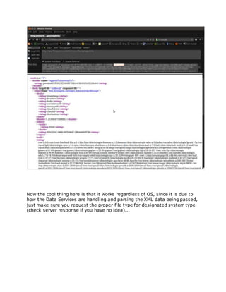 Now the cool thing here is that it works regardless of OS, since it is due to
how the Data Services are handling and parsing the XML data being passed,
just make sure you request the proper file type for designated system type
(check server response if you have no idea)...
 