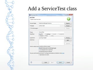 Add a ServiceTest class
 