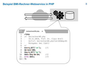 8Beispiel BMI-Rechner-Webservice in PHP
 