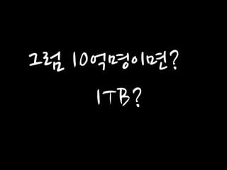 그럼 10억명이면? 
1TB?  