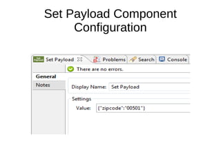 Set Payload Component
Configuration
 