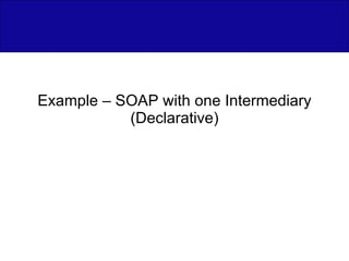 Example – SOAP with one Intermediary (Declarative) 