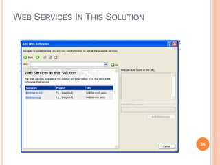 WEB SERVICES IN THIS SOLUTION
24
 