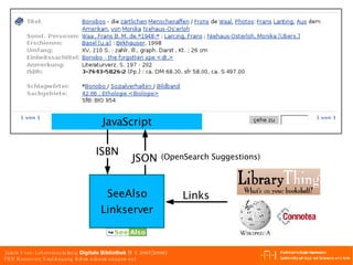 (OpenSearch Suggestions) SeeAlso Linkserver ISBN JSON Links JavaScript 
