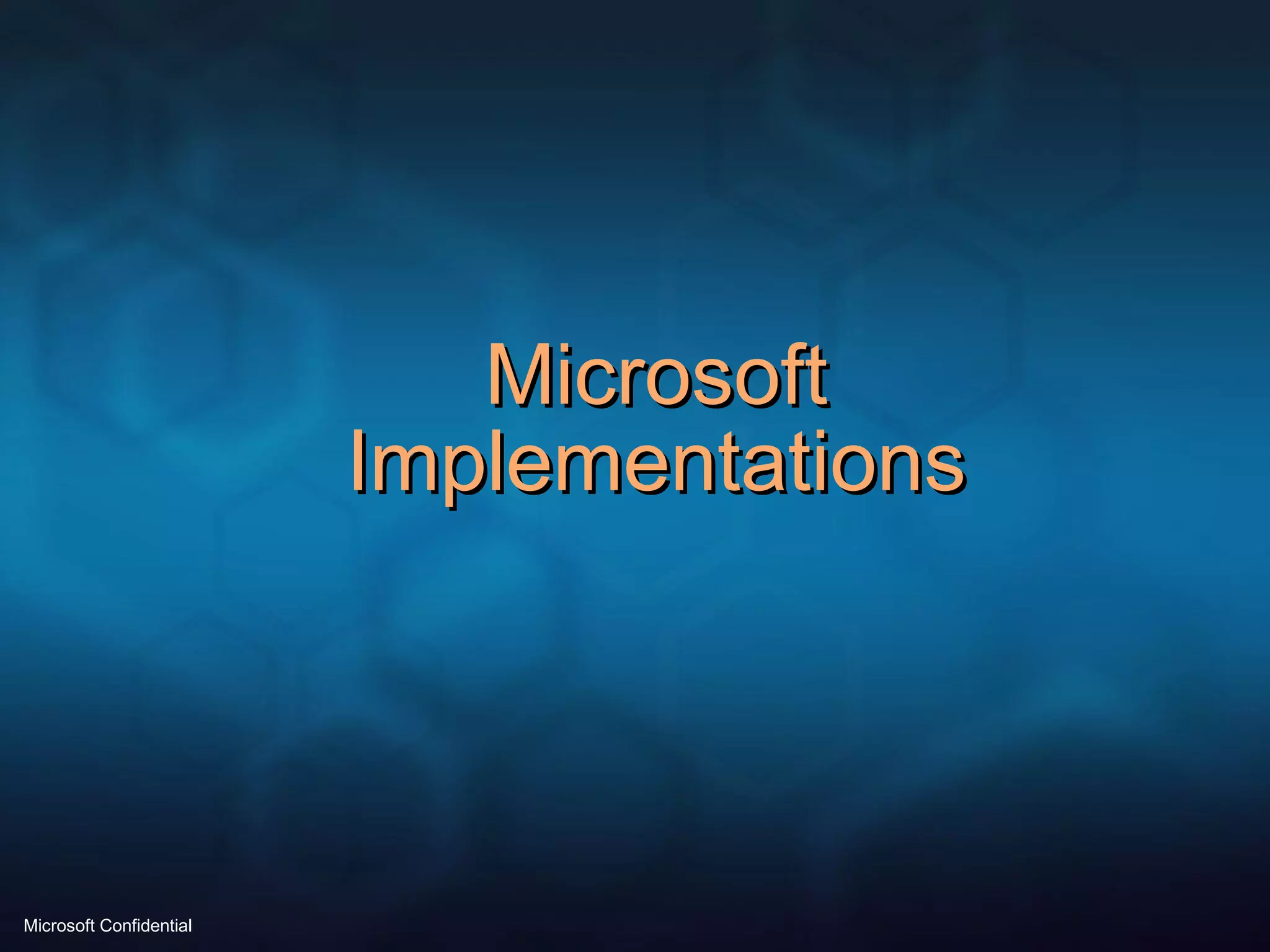 Microsoft Implementations 