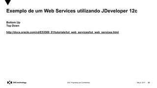 May 5, 2017 20DXC Proprietary and Confidential
Exemplo de um Web Services utilizando JDeveloper 12c
Bottom Up
Top Down
http://docs.oracle.com/cd/E53569_01/tutorials/tut_web_services/tut_web_services.html
 