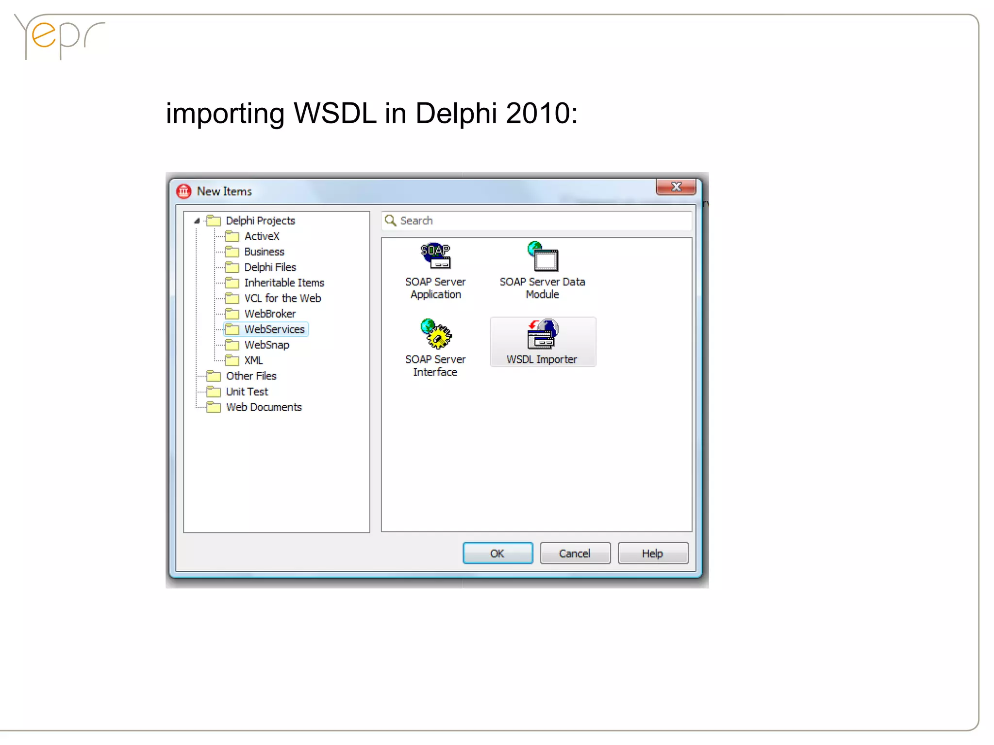 importing WSDL in Delphi 2010:
 