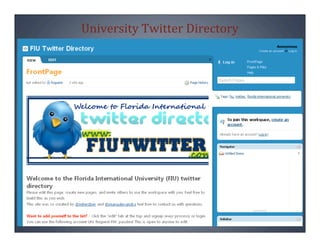 University Twitter Directory
 