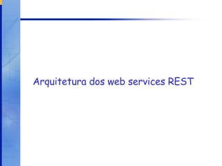 Arquitetura dos web services REST 