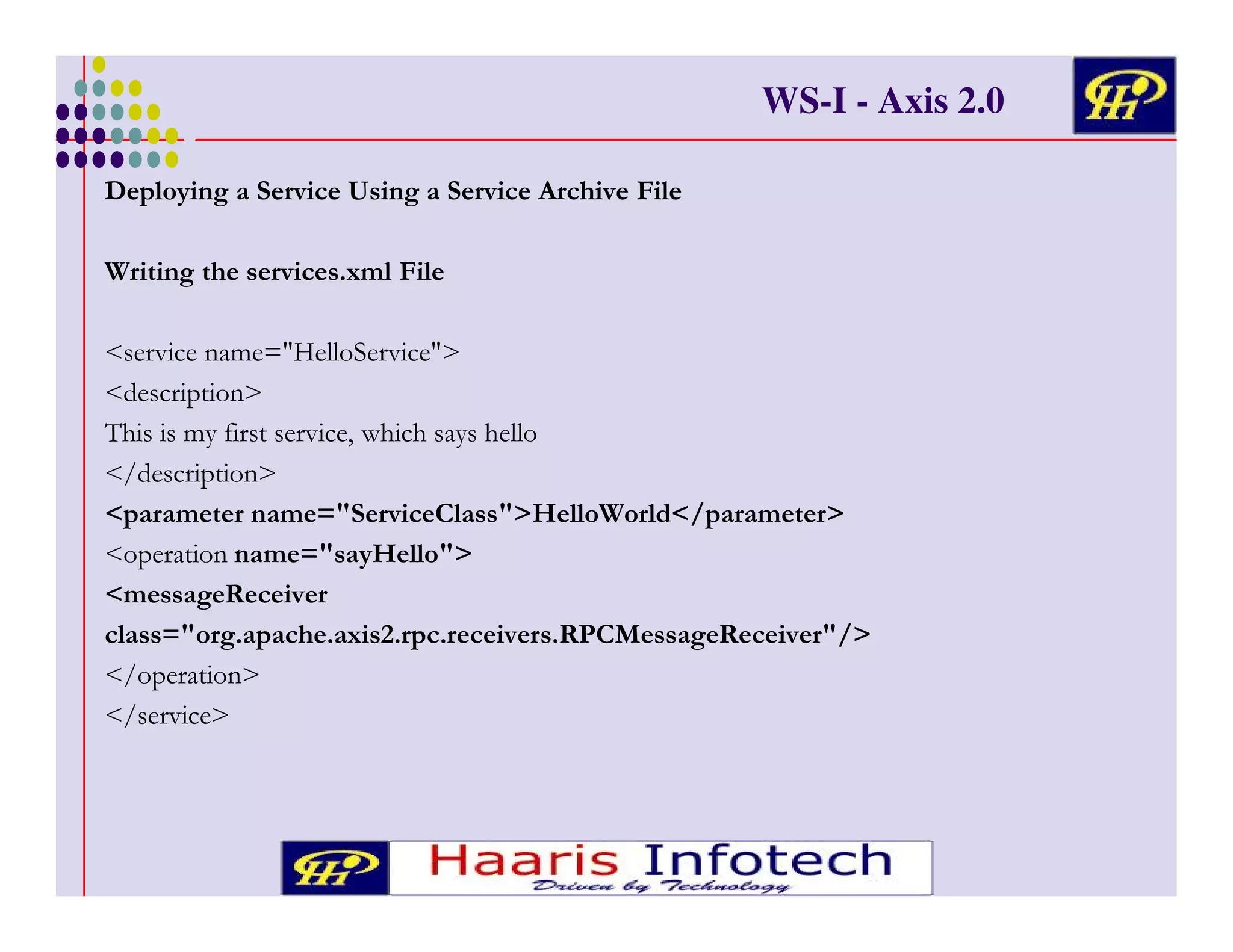 WS-I - Axis 2.0
? , 6 /

C

/

! /!
H
( E$ &
&
$
I
H
! I
"# (+'
% # # + #&
&
H<
! I
H,
!
=M
)
MJ
H !
=M 6
MJ
H
/=M / ,
,
-.)
H< !
I
H<
I

HE,

/-

!J

MEJ

 