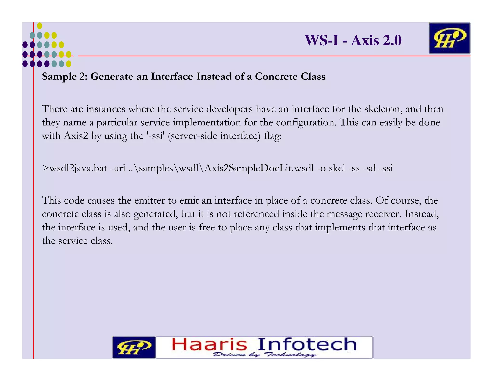 WS-I - Axis 2.0
,

#G

!

0! 3

0 !

"#
# #
#+ ( ! )
&
(! (
&
# / . +)
# 2 2
I
"#
#
#

& *
.6

) **L (! L
&
)

3 )

!)

&!

#
'
' #
')
' ' ,
&

& / . (!
L
&

# (
(
&
&
%)
'
) %
# )
'
& *

'
'
!
&

*

&

' # 3& %
* "#
&
+

#

3&

!
&

'

+&

# (
# (! (
&

& *

' ) %#
*4
%
#
'

 