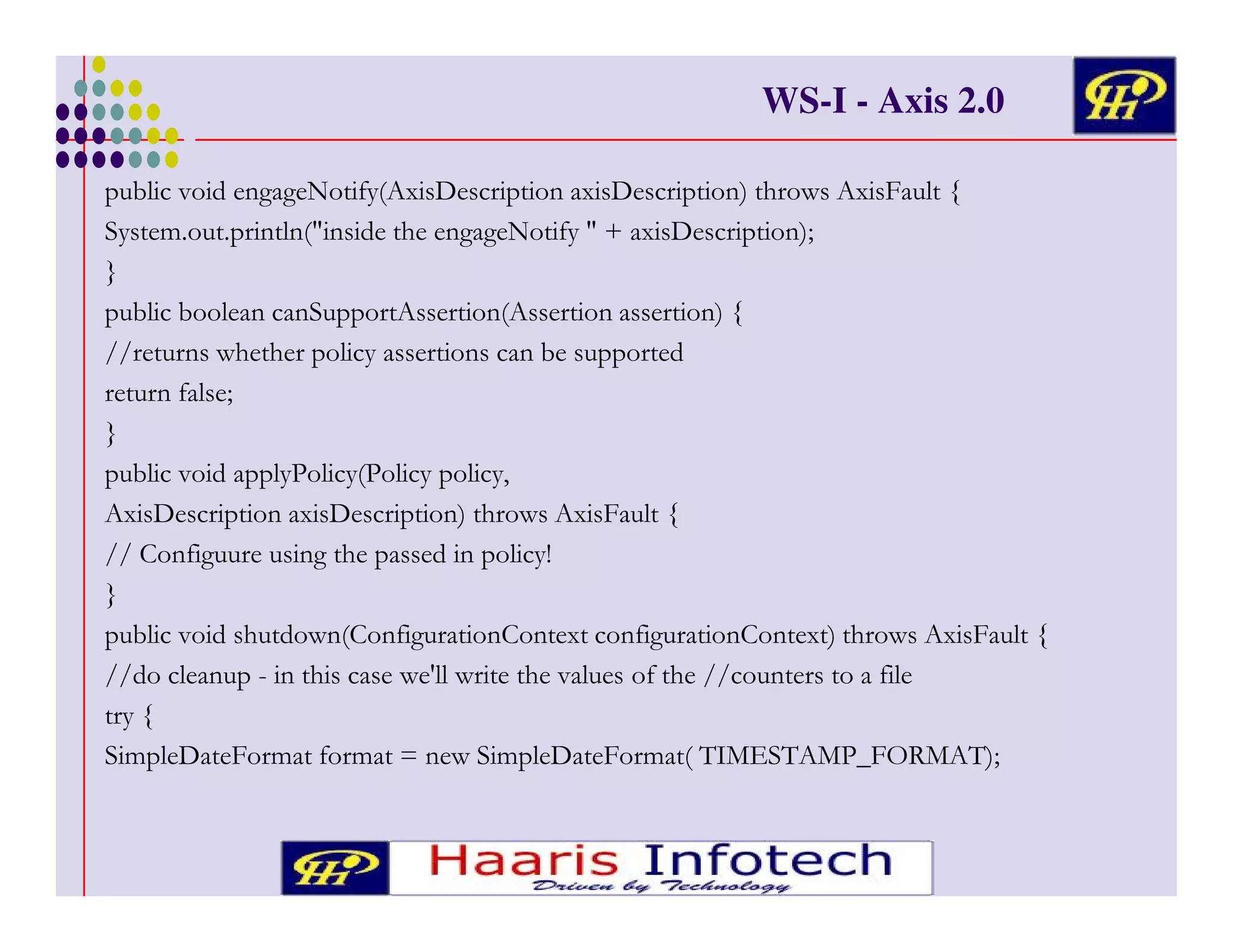 WS-I - Axis 2.0
! &
)
D ' /
+
!
/
!
#
/ =) @
&
+ (* ) *! & $
#
D ' : /
+$
!
A
B
! &
)
&
)!
!
@
< )
<
# # ! &+
)!
!
) '& A
B
! &
)
! & & + & +! & +
!+
%
/
!
/
!
#
/ =) @
&
<
<
') )
)
# !
! &+
V
B
! &
)
#
)
')
/
')
/ #
/ =) @
&
<
< & )
!
#
2
&
&
# &
) '# < )
<
'
&
+@
(!
&
= ( ' ( E
(!
&
= ( "4 ? "
O
=
"A

 
