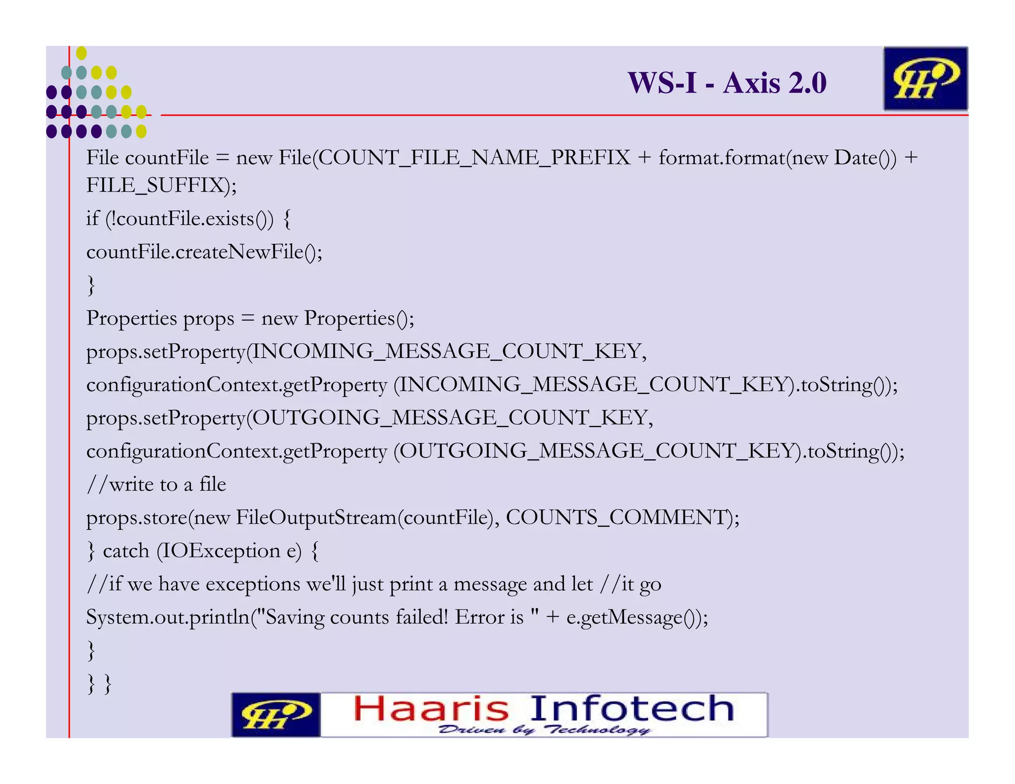 WS-I - Axis 2.0
=& ) =& E
=&
>D"O ?O
=4 D
?O ?=4 : ' ( *' (
=4 ?O >==4 A
' V ) =&* /
@
) =&*
D =& A
B
!
! !E
!
A
! !*
! +4
D
4
D7O ?
7?O >D"O
Q?R%
')
/*
! +4
D
4
D7O ?
7?O >D"O
Q?R *
! !*
! + >"7 4
D7O ?
7?O >D"O
Q?R%
')
/*
! + >"7 4
D7O ?
7?O >D"O
Q?R *
<
<
'
&
! !*
=& ) !
)
( ) =& % >D" O
?D" A
B
# 4 ?/ !
@
< ' #
<
/ !
26 !
&)
&
(
& <
<
+ (* ) *! & $
) '& V
?
$: *
A
B
BB

:

A
A

 