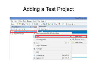 Adding a Test Project