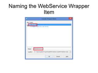 Naming the WebService Wrapper
Item