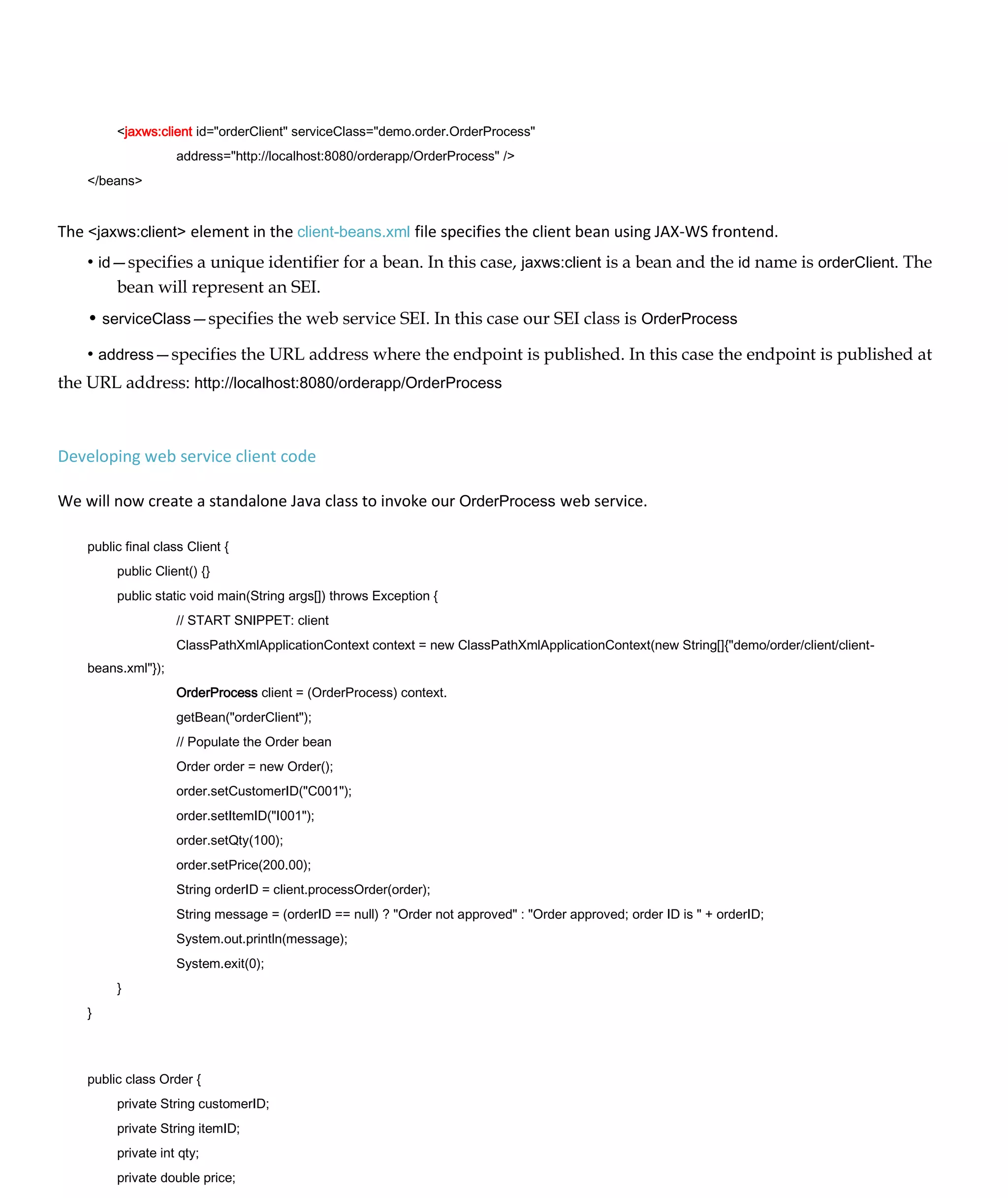 Web service through cxf
