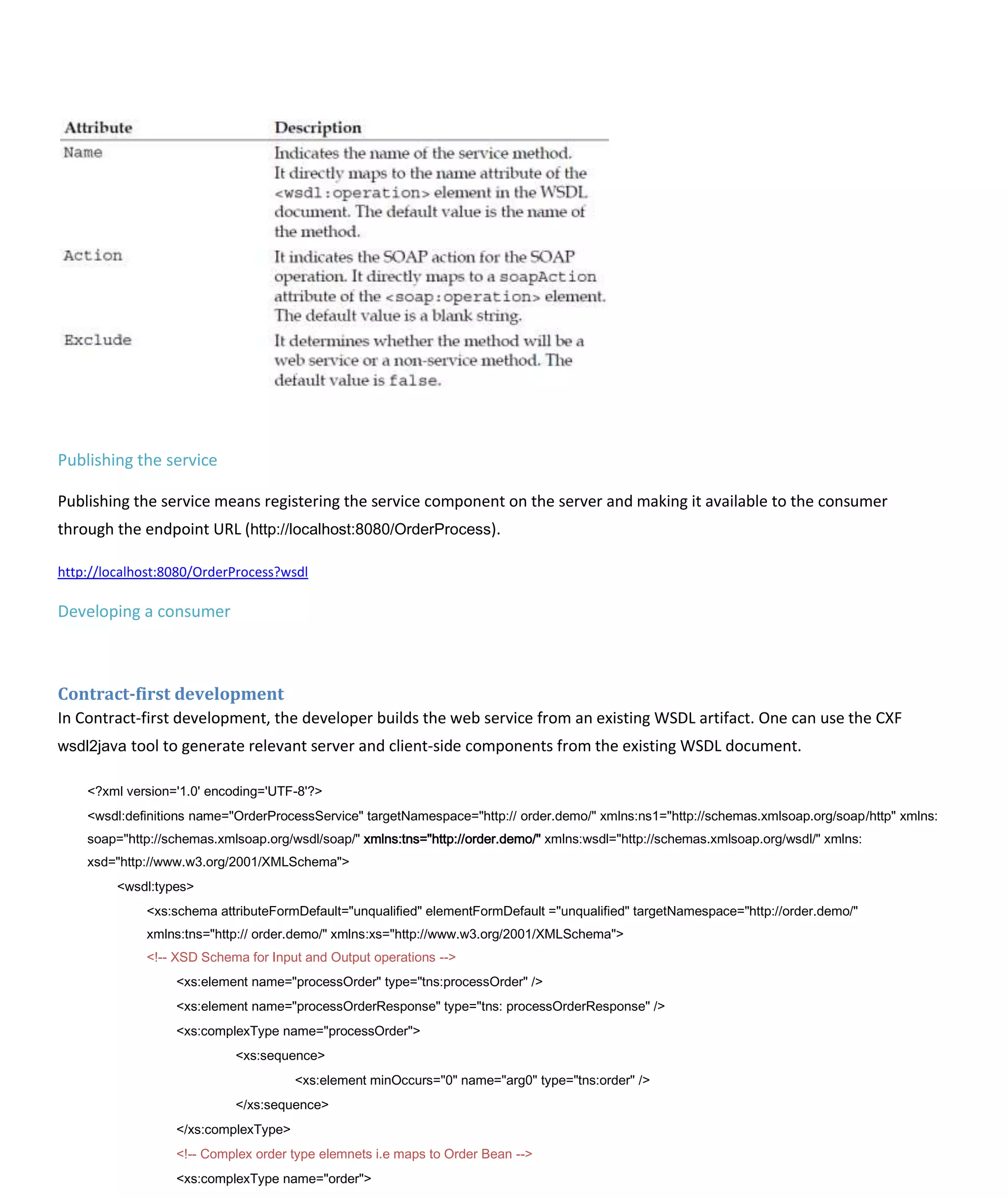 Web service through cxf