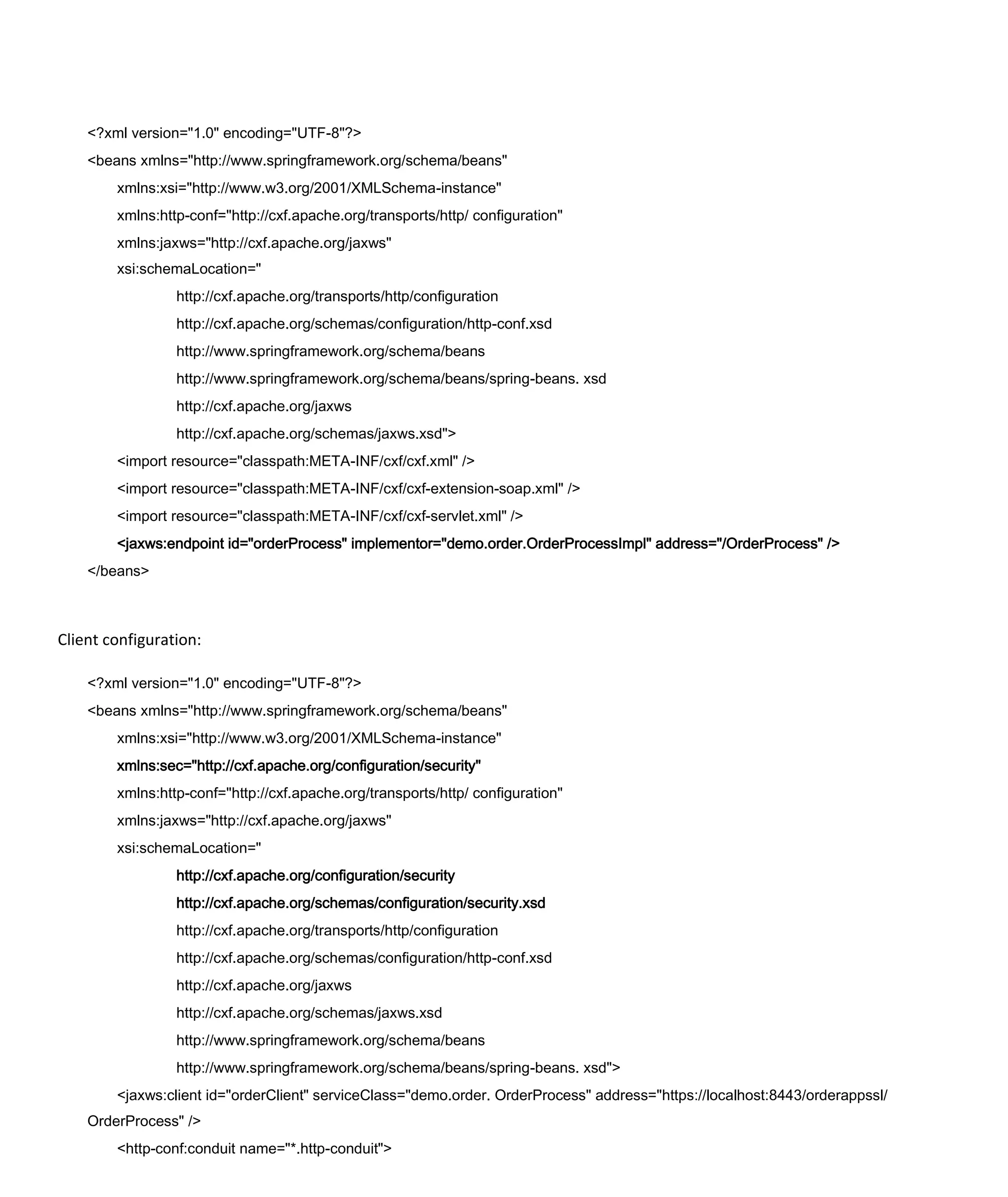 Web service through cxf