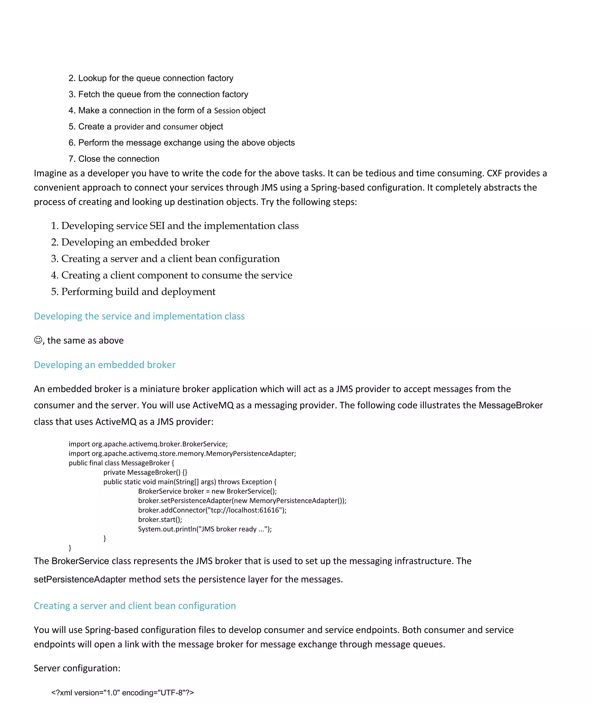 Web service through cxf