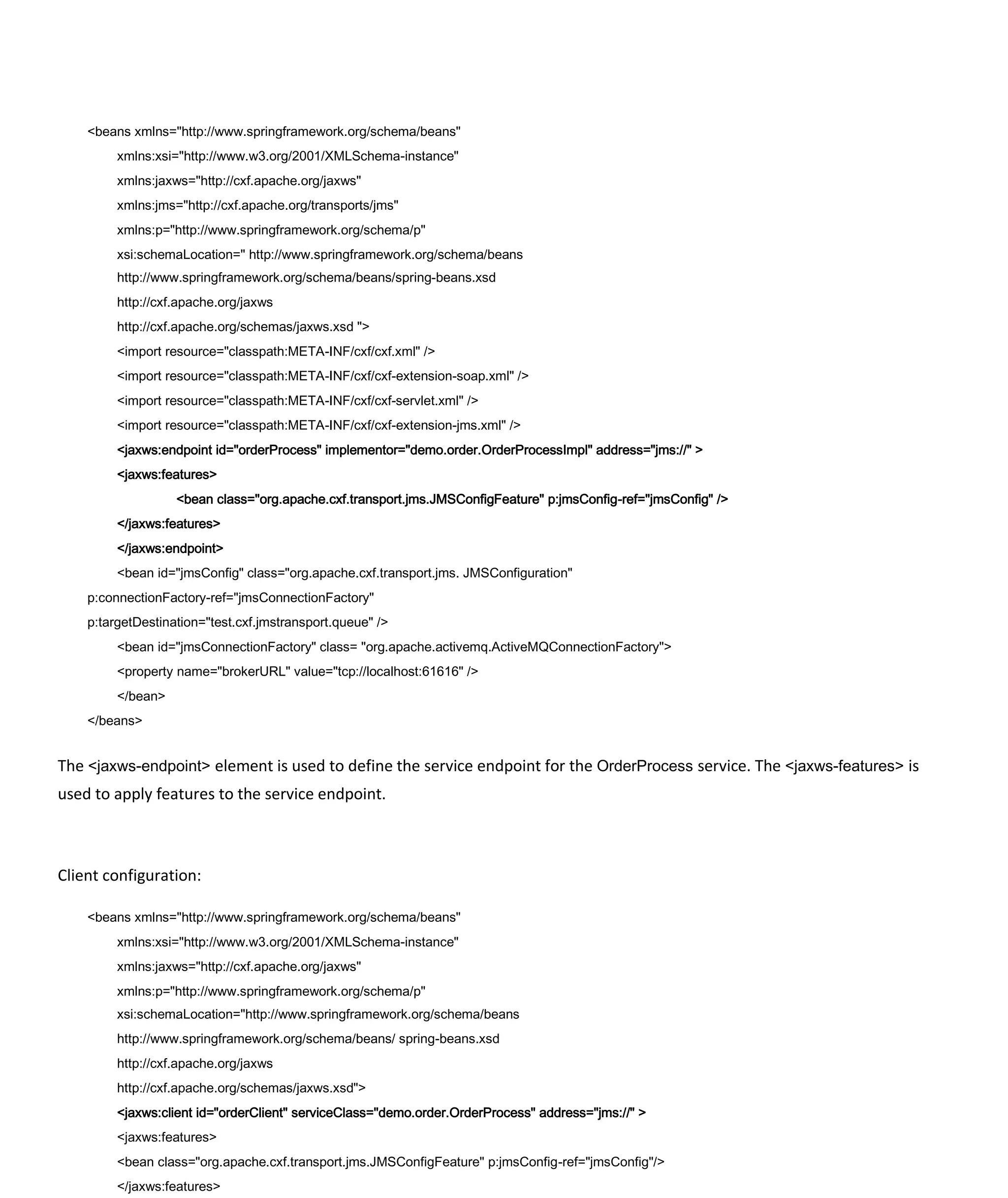 Web service through cxf
