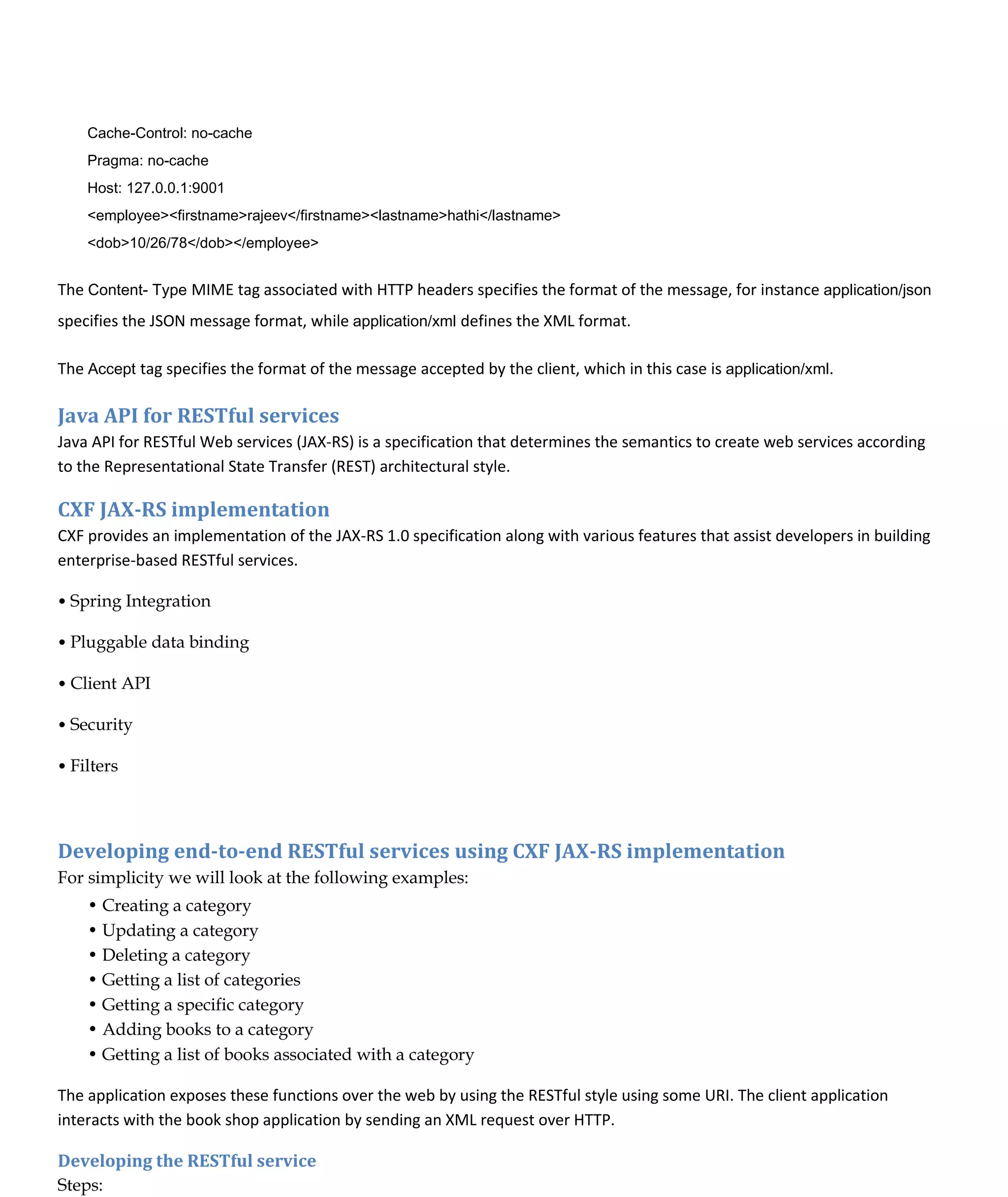 Web service through cxf