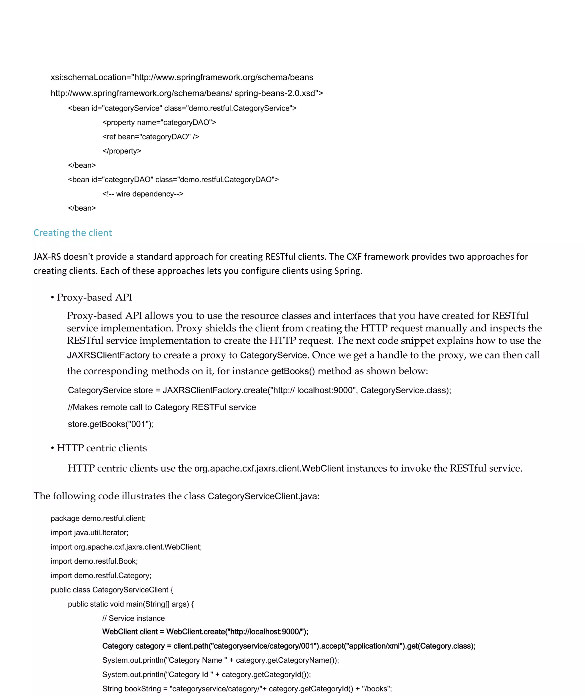 Web service through cxf
