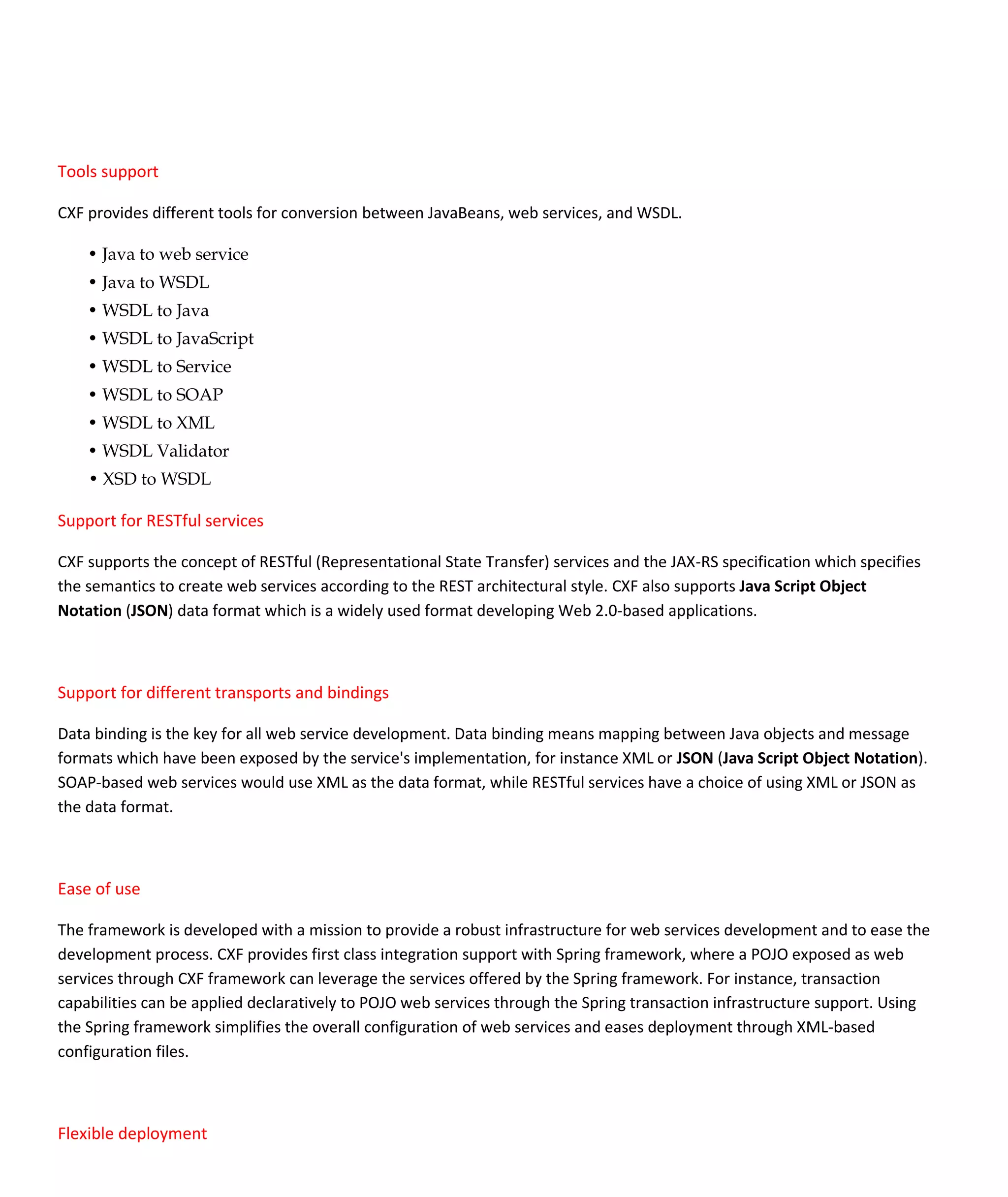 Web service through cxf