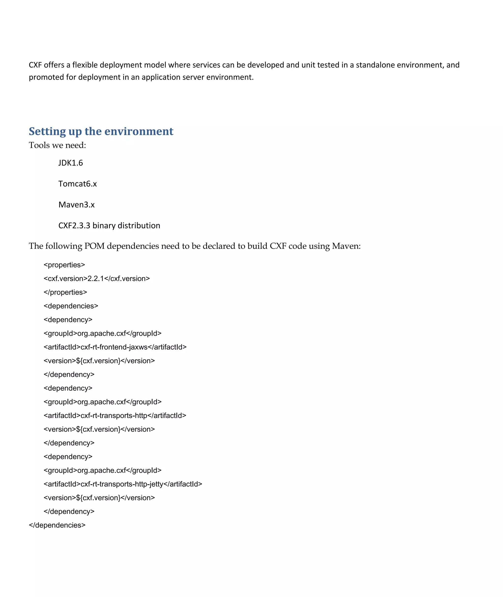 Web service through cxf
