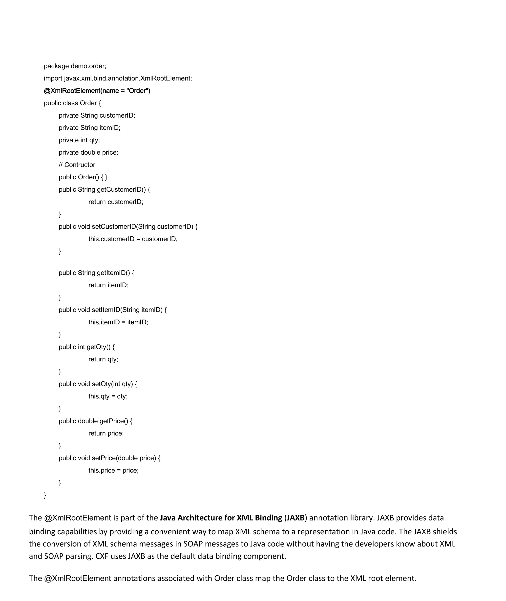 Web service through cxf