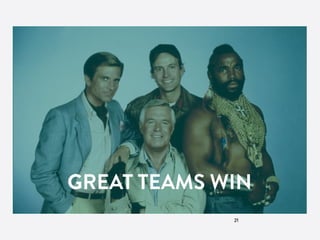 GREAT TEAMS WIN
21
 