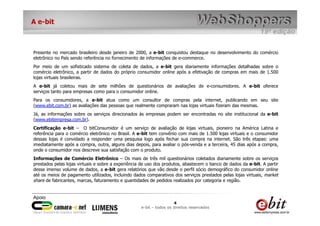 Web Shoppers 19 - Raio X 2008