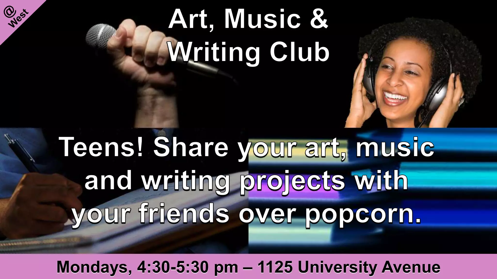 Mondays, 4:30-5:30 pm – 1125 University Avenue
 