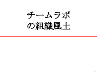 チームラボ
の組織風土



        10
 