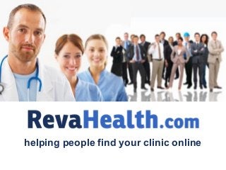 helping people find your clinic online
 