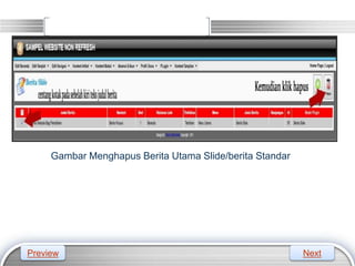 LOGO
Gambar Menghapus Berita Utama Slide/berita Standar
Preview Next
 