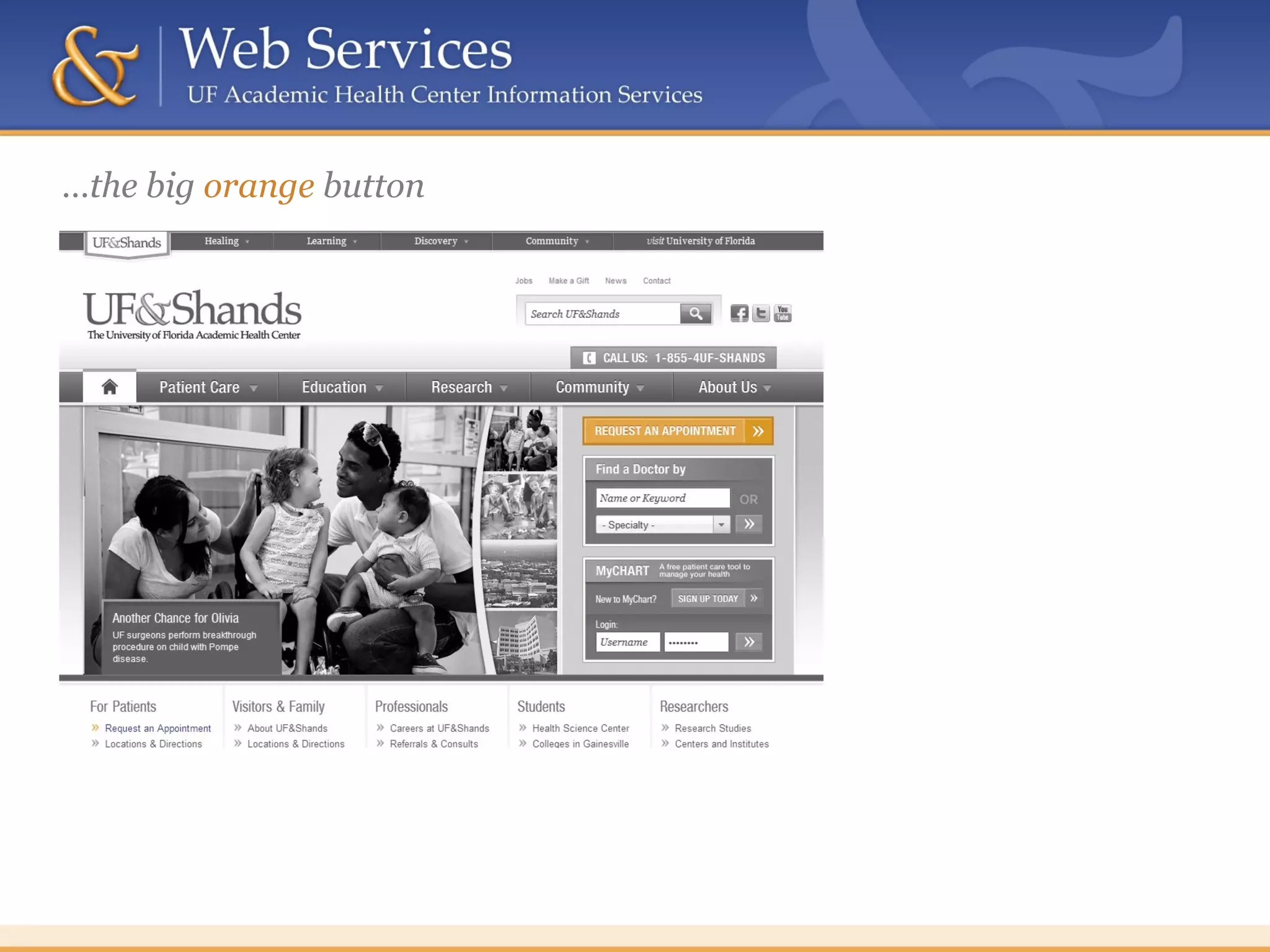 …the big orange button
 