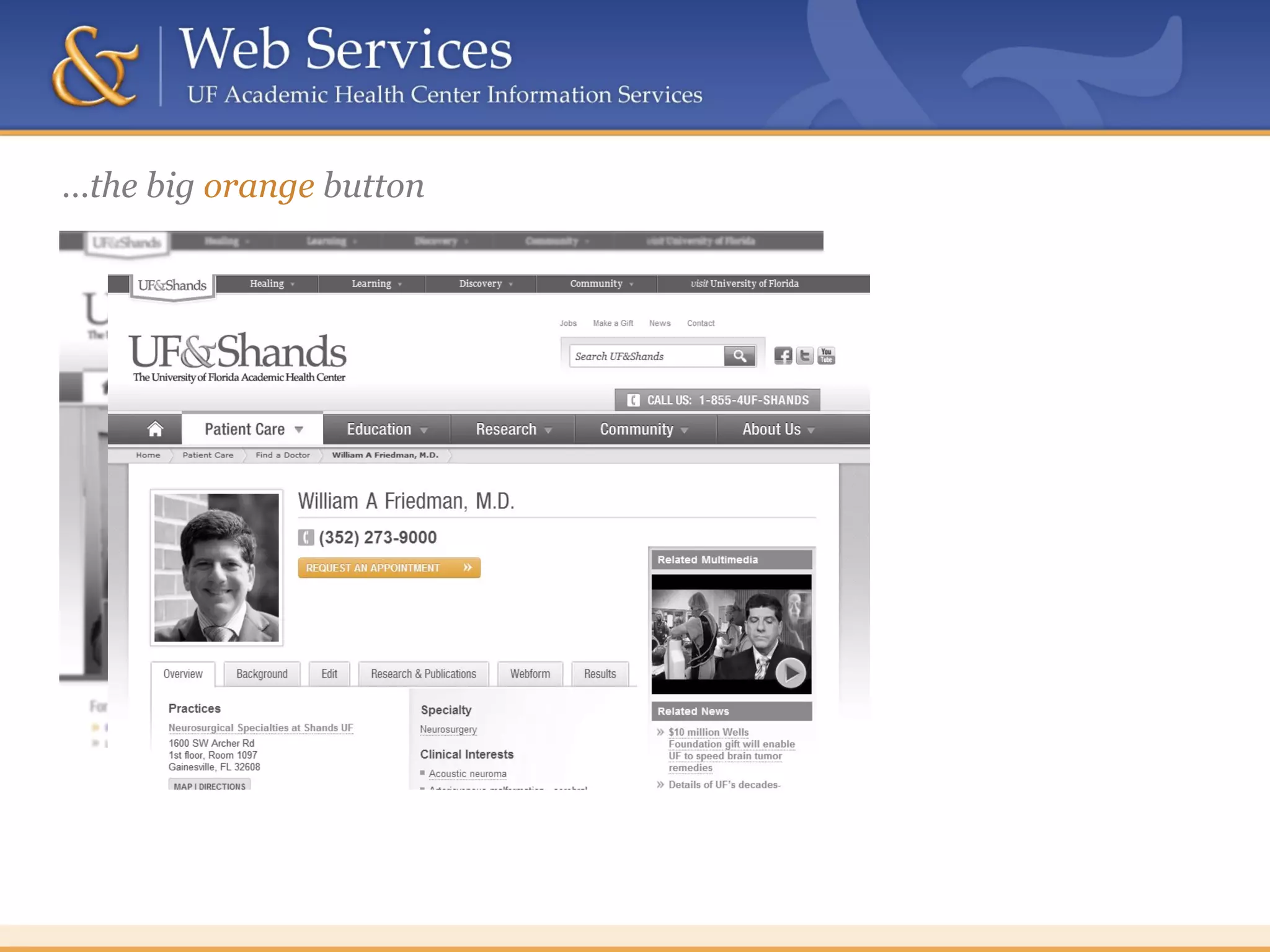 …the big orange button
 