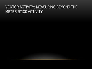 VECTOR ACTIVITY: MEASURING BEYOND THE
METER STICK ACTIVITY
 